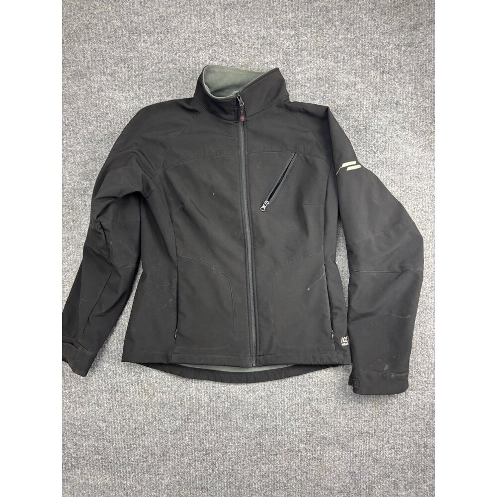 Icewear Full Zip Jacket Women's M Black‎ Fleece Lined Stretch Mock Neck Pockets